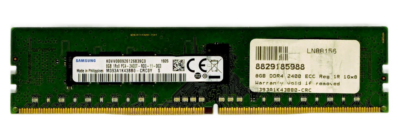Samsung DDR4 8GB 1Rx4 PC4 2400T RC1 11 DC0 - Server - Workstation - Refurbished