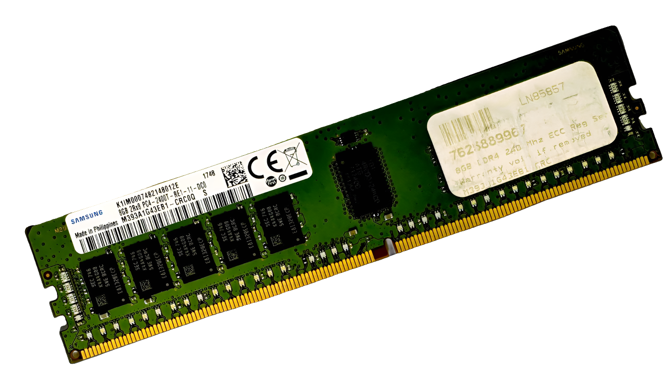 Samsung DDR4 8GB 2Rx8 PC4 2400T RE1 11 DC0 - Server - Workstation - Refurbished